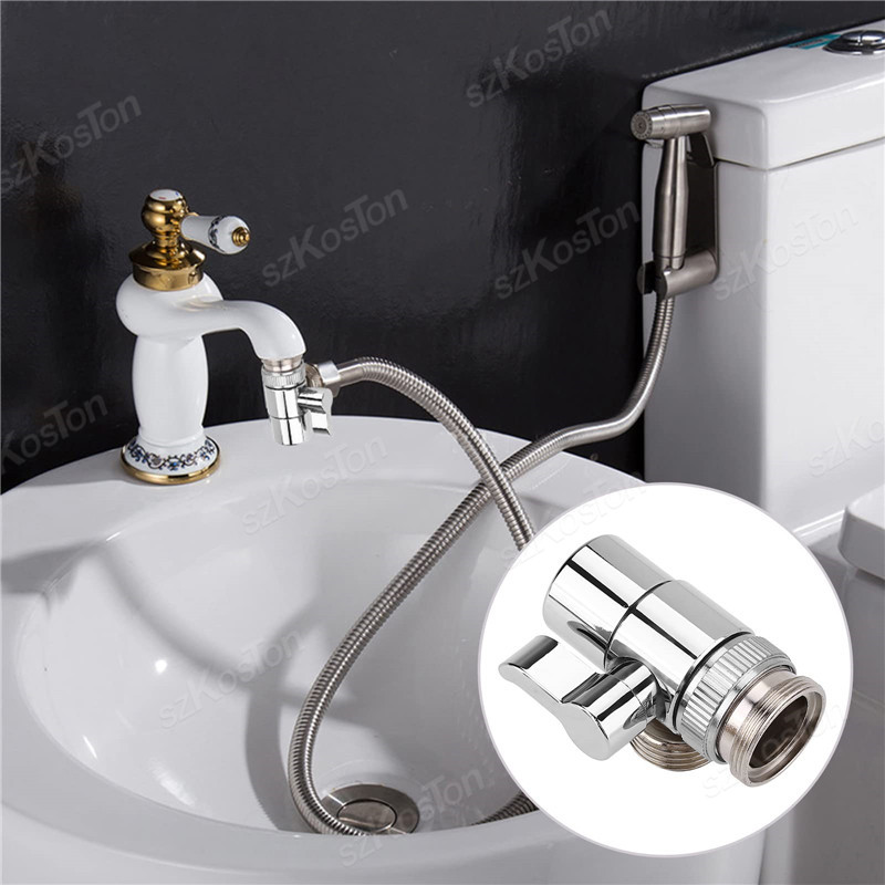 Home Bathroom With Two Toilets - 가정용 주방 워터 탭 노즐 1