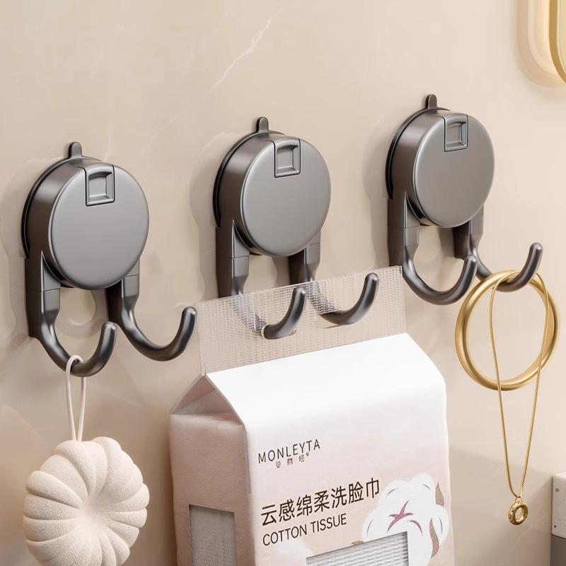 Robe Hook Adhesive - 1/4개입 흡착식 후크 강력 진공 방수