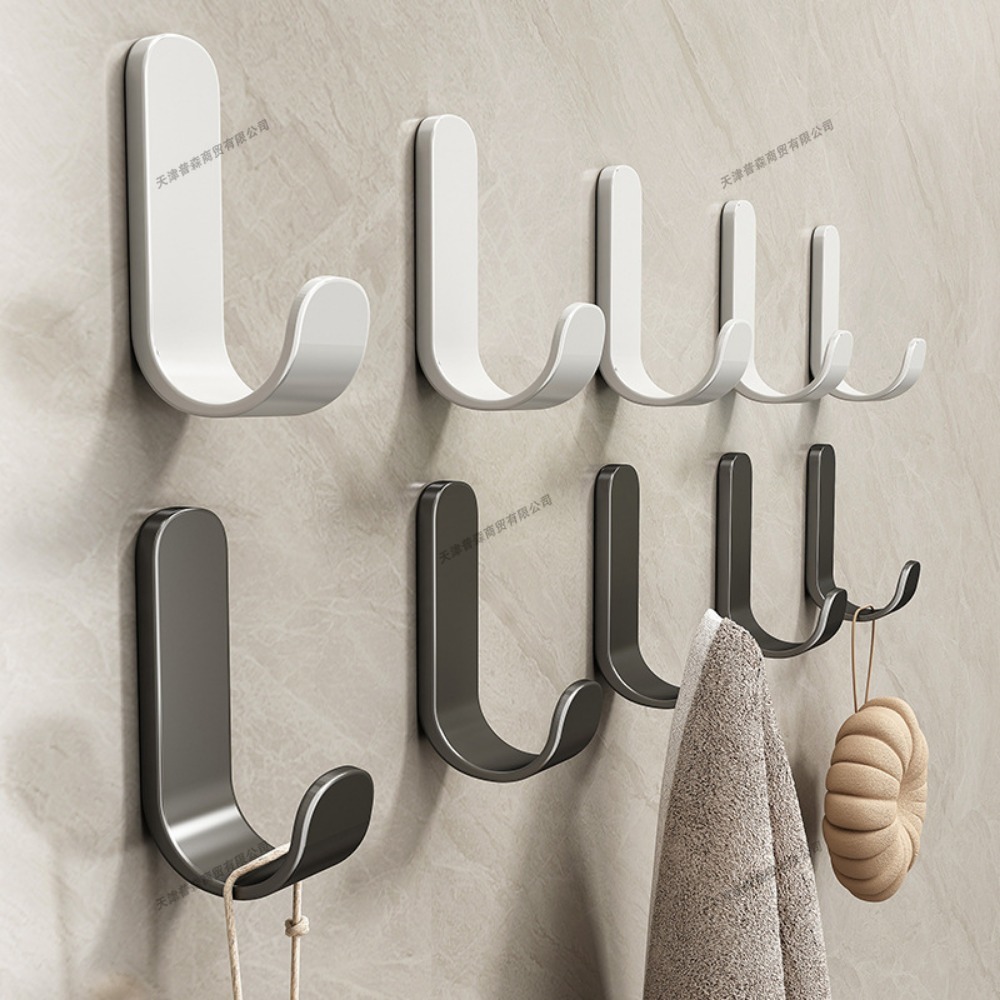 Robe Hook Adhesive - 펀치 없는 접착식 벽걸이 후크, 금속