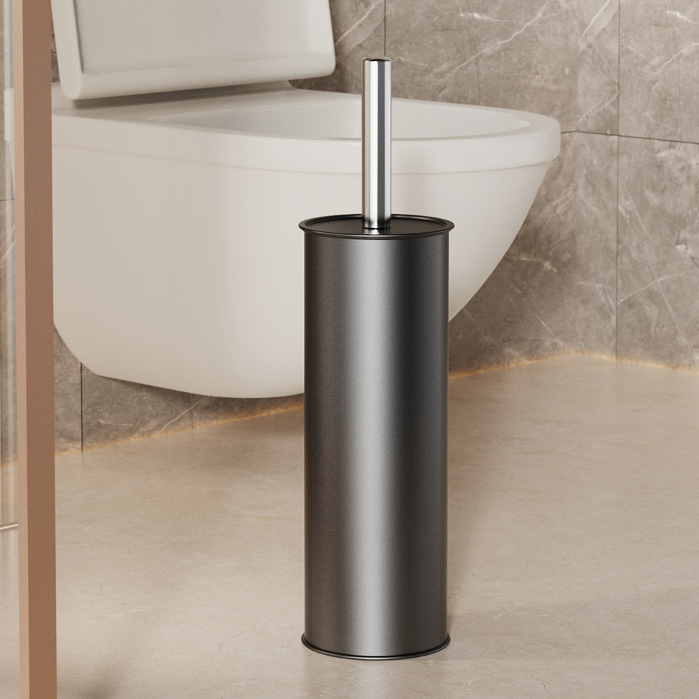 Toilet Brush Holder - 검정색 화장실 브러시 및 홀더, 긴