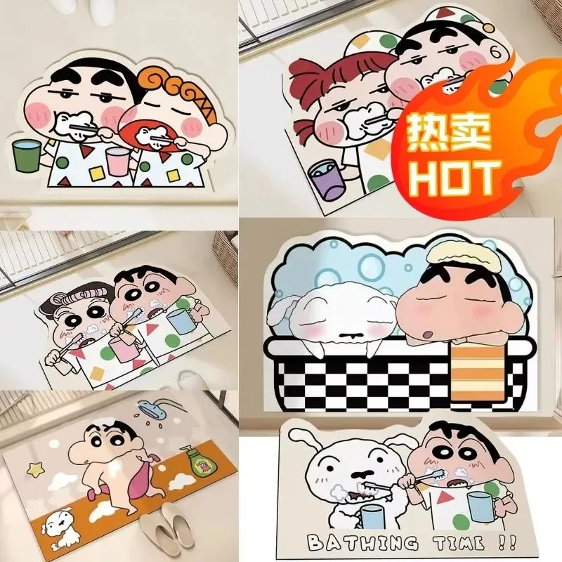 Non Slip Bath Mat - 30*40cm 크레용 신짱 욕실용 샤워 매트,