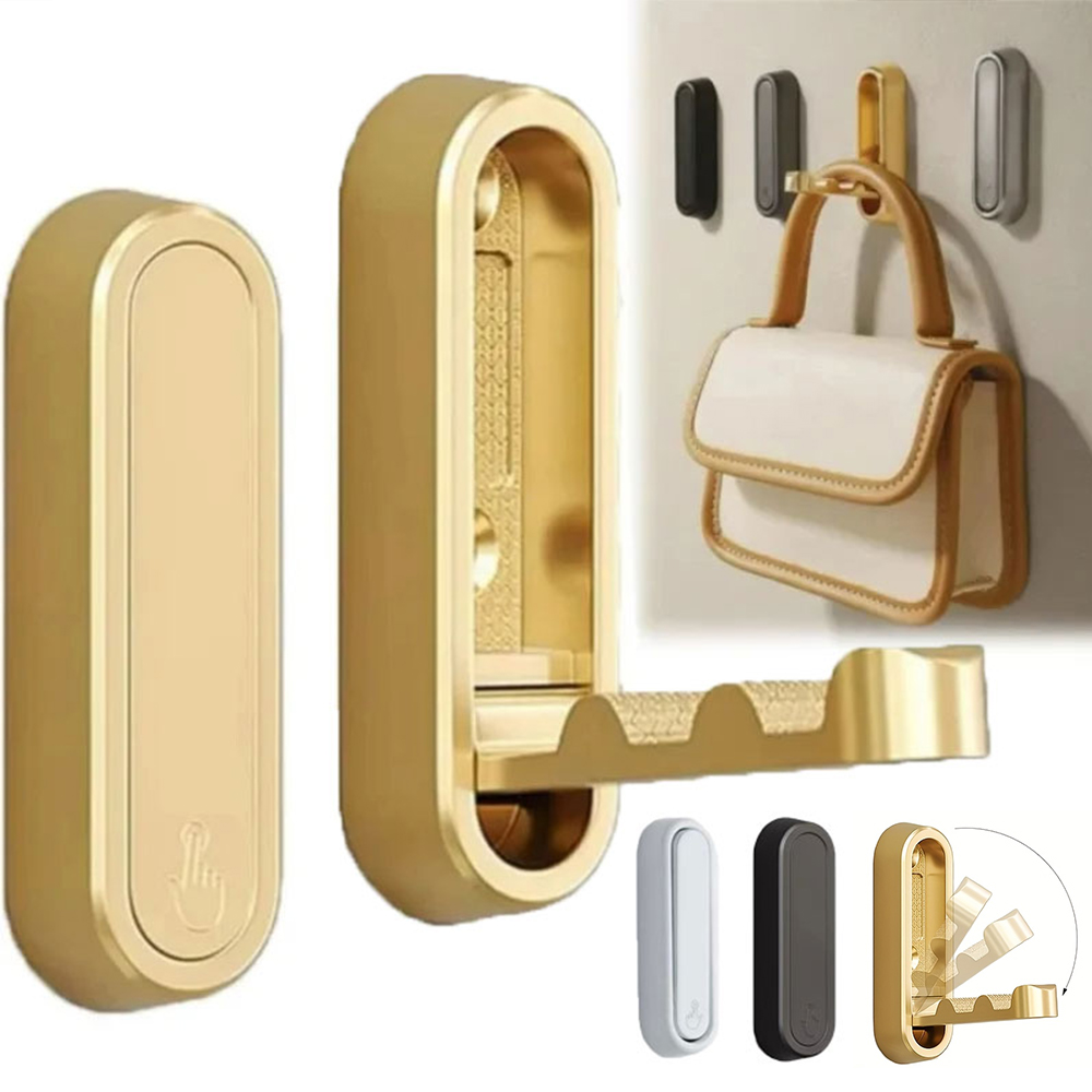 Robe Hook Adhesive - 1-3개 접이식 벽걸이 후크, 숨김형 수건/코트