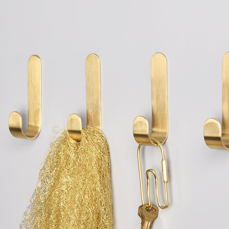 Robe Hook Adhesive - 1-5pcs 황동 벽 후크 펀치없는 후크