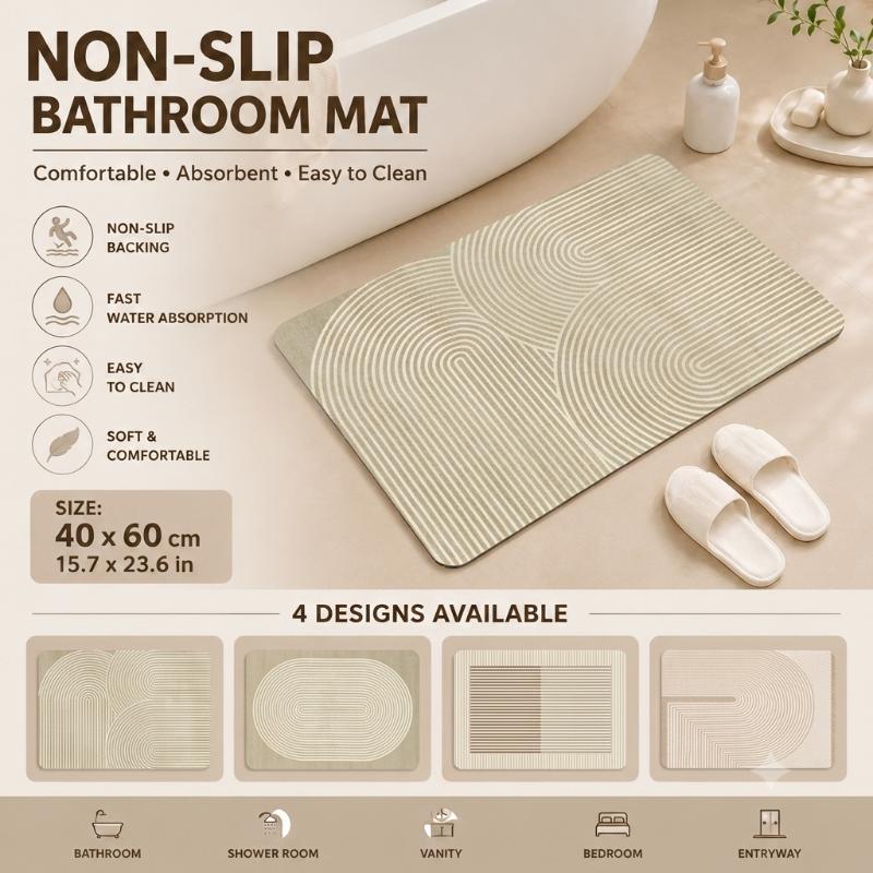 Non Slip Bath Mat - 규조토 욕실 매트 빠른 건조 흡수성