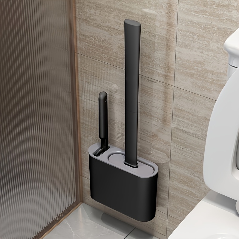 벽걸이형 변기솔 세트, 모던 플랫 헤드 욕실 청소솔,  - Toilet Brush Holder 리뷰 및 가격