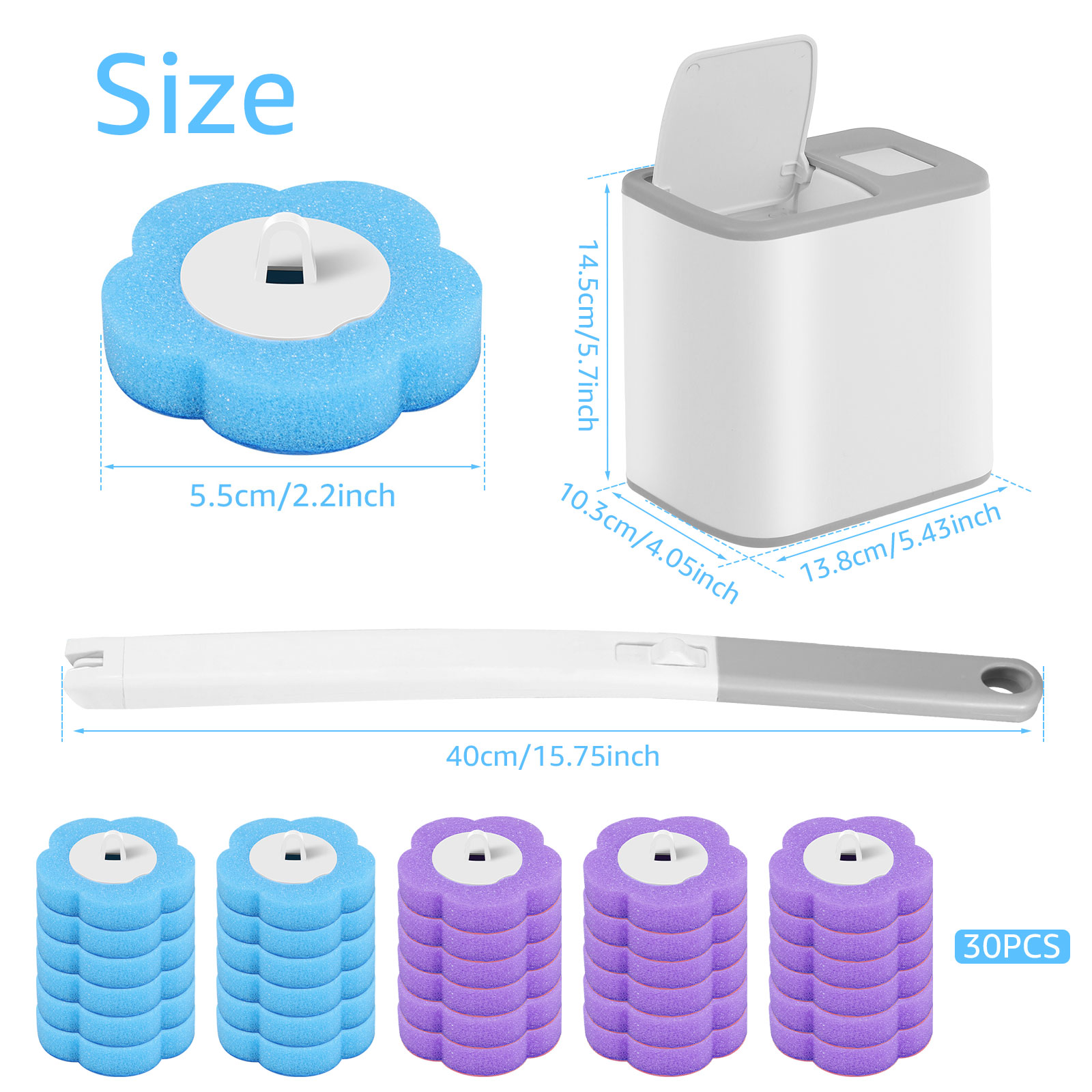일회용 리필 교체 헤드가 포함된 화장실 브러시 및 홀더 - Toilet Brush Holder 리뷰 및 가격