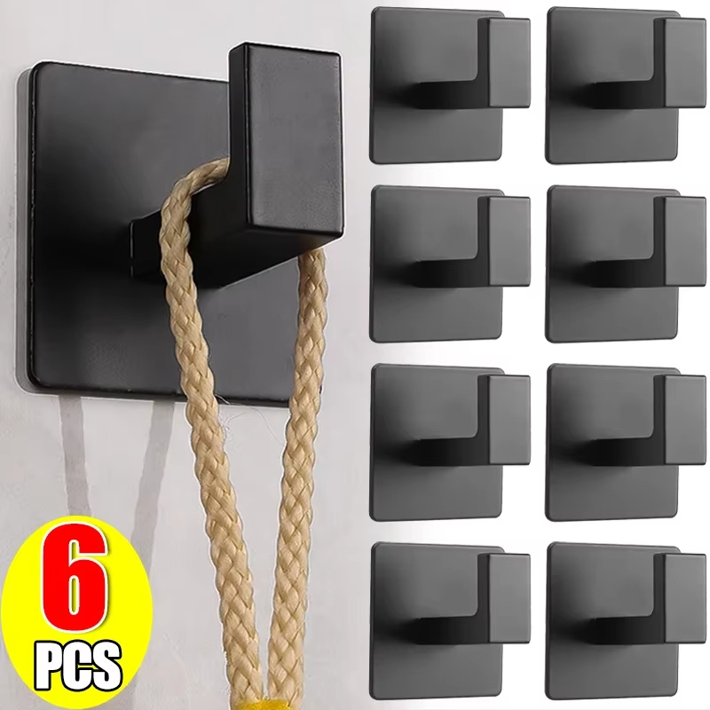 1/6Pcs 강력한 자체 접착 벽 후크 키 가방 샤워  - Robe Hook Adhesive 리뷰 및 가격