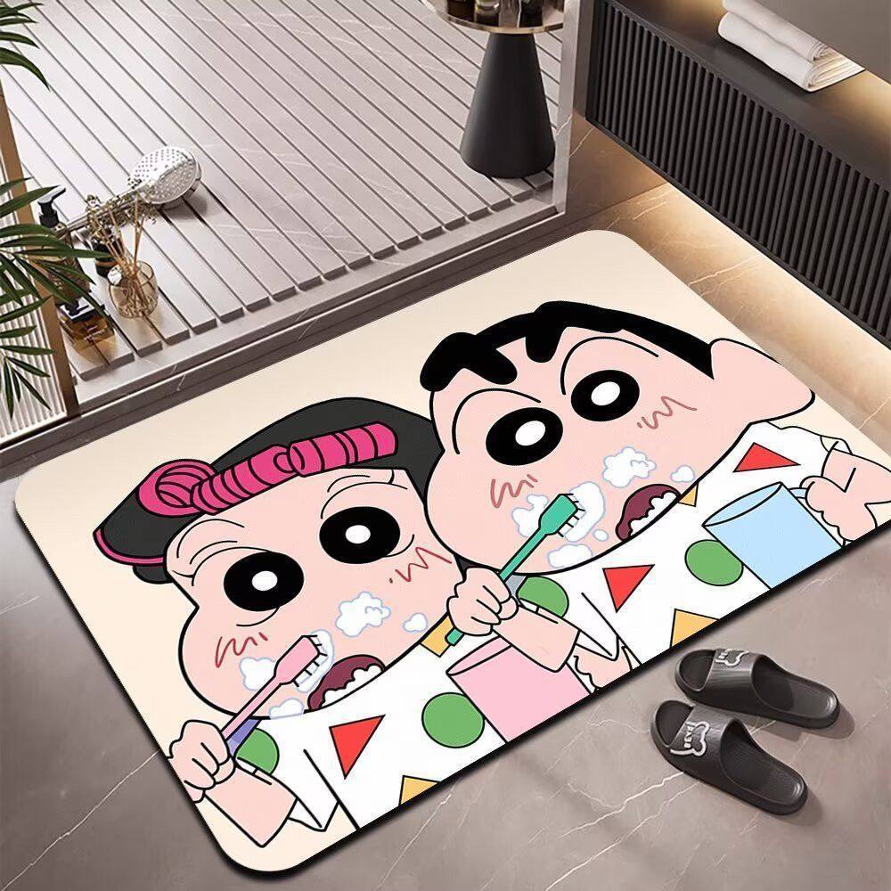 크레용신짱 만화 디아토마이트 욕실 매트 초흡수성 논슬립 - Non Slip Bath Mat 리뷰 및 가격