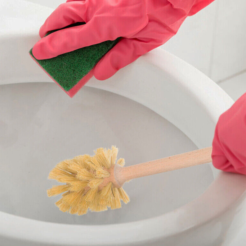 1PC 나무 화장실 브러시 긴 손잡이 부드러운 헤어 청 - Toilet Brush Holder 리뷰 및 가격