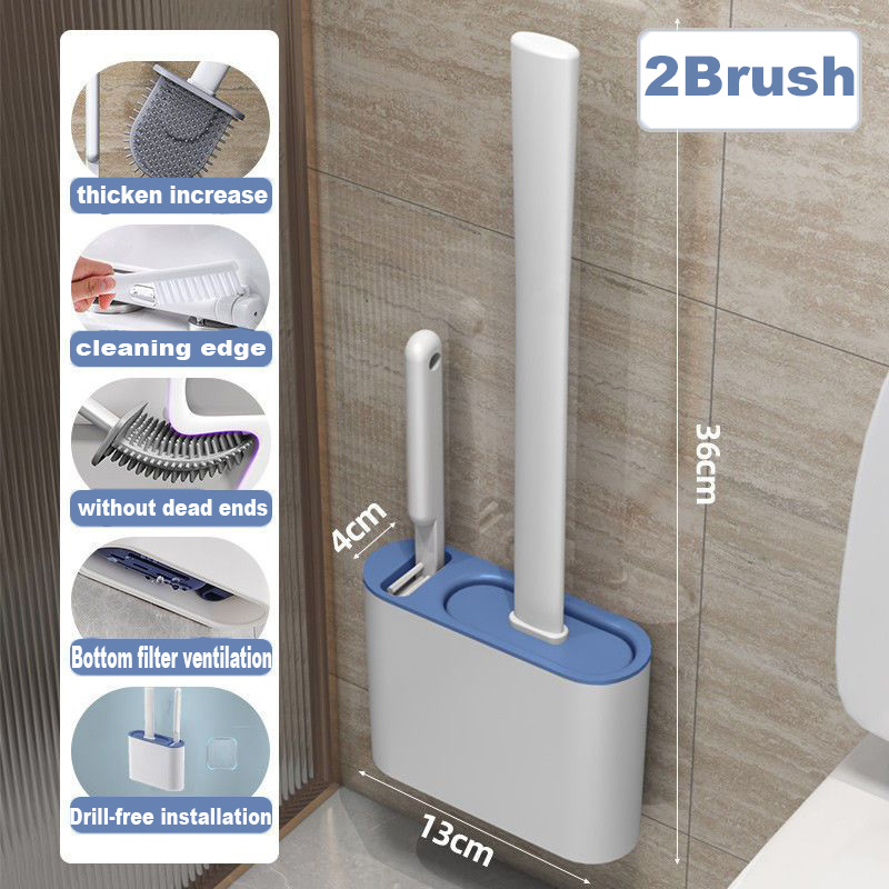 벽걸이형 화장실 브러쉬(홀더 포함) 긴 손잡이 실리콘  - Toilet Brush Holder 리뷰 및 가격