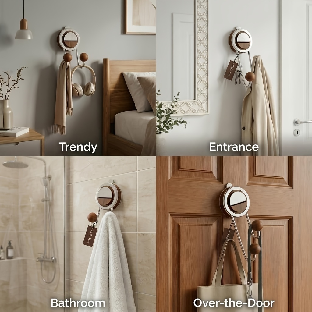 평평하고 매끄러운 벽면용 진공 흡착 컵 벽걸이 후크 - - Robe Hook Adhesive 리뷰 및 가격