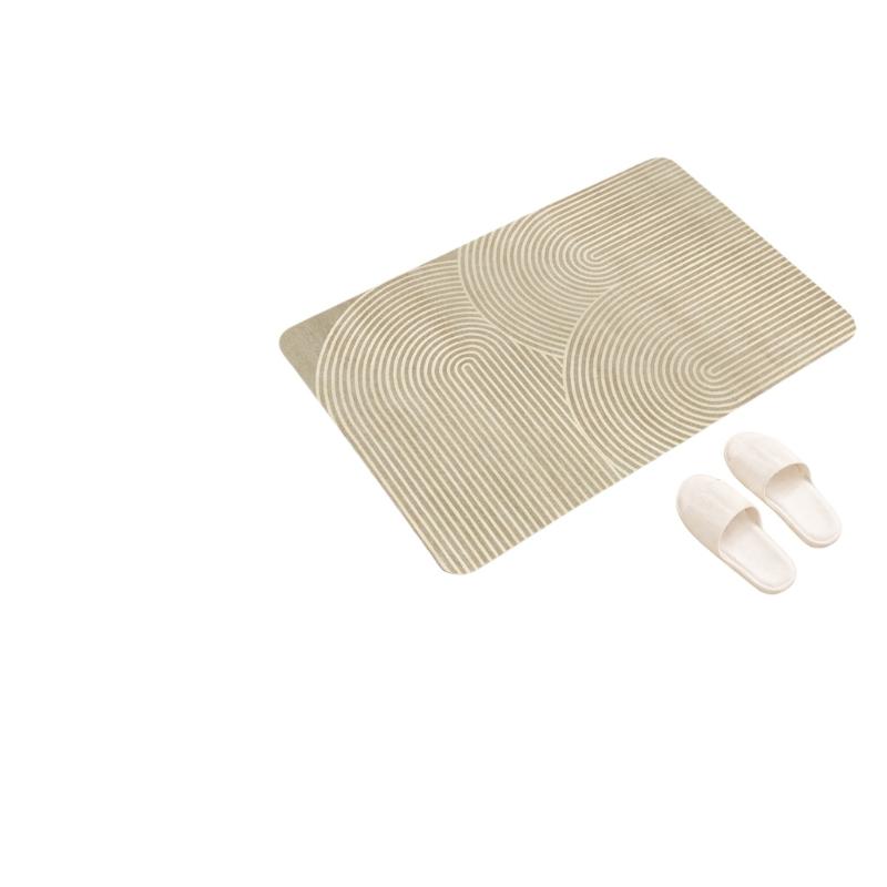 규조토 욕실 매트 빠른 건조 흡수성 베이지 스트라이프  - Non Slip Bath Mat 리뷰 및 가격