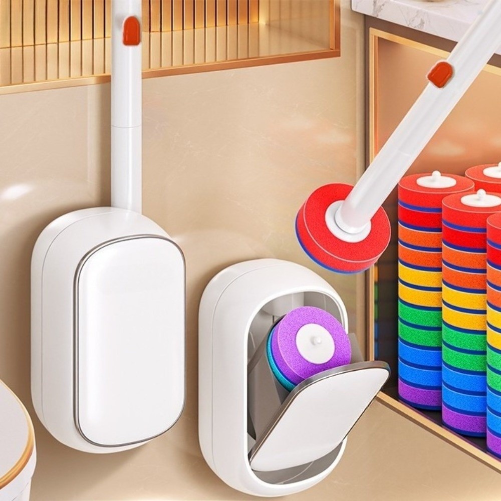 벽걸이형 변기 청소 브러쉬 세트 내장형 브러쉬 긴 손잡 - Toilet Brush Holder 리뷰 및 가격