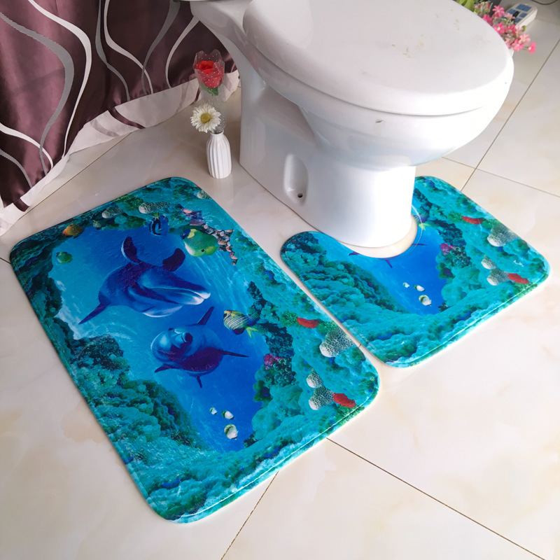 홈 카펫 욕실 바닥 매트 욕실 화장실 U자형 카펫 부드 - Home Bathroom With Two Toilets 리뷰 및 가격