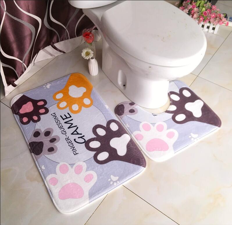 홈 카펫 욕실 바닥 매트 욕실 화장실 U자형 카펫 부드 - Home Bathroom With Two Toilets 리뷰 및 가격