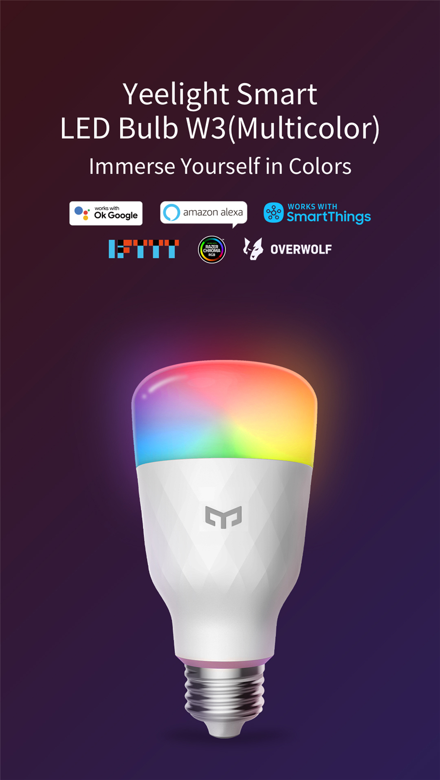 Yeelight 스마트 LED 전구 W3 E26 컬러/ - Yeelight Light Smart Bulb 리뷰 및 가격