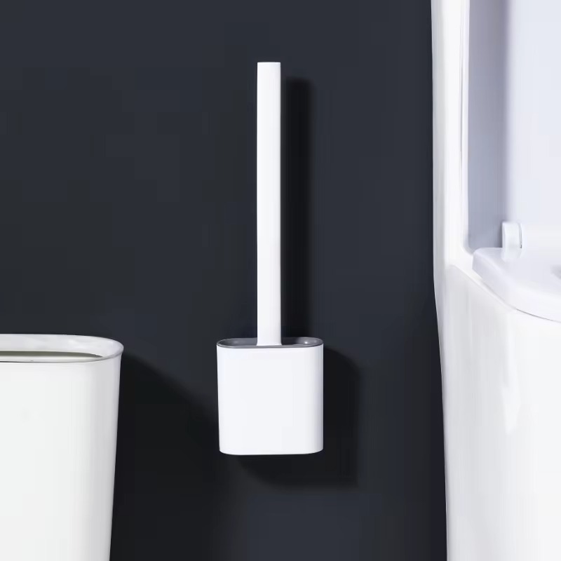 1PC 검은 벽 마운트 화장실 브러시 실리콘 플랫 브러 - Toilet Brush Holder 리뷰 및 가격